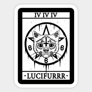 LUCIFURRR - SATANIC CAT TAROT CARD Sticker